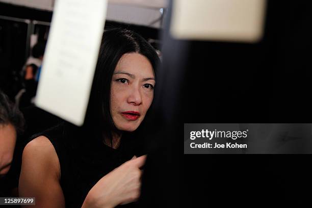 Designer Vivienne Tam attends the Vivienne Tam Fall 2011 fashion show during Mercedes-Benz Fashion Week at The Theatre at Lincoln Center on February...