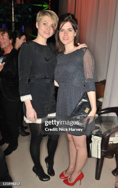 Holly Davidson and Jade Davidson attend the Rodial BEAUTIFUL Awards at Sanderson Hotel on February 1, 2011 in London, England.