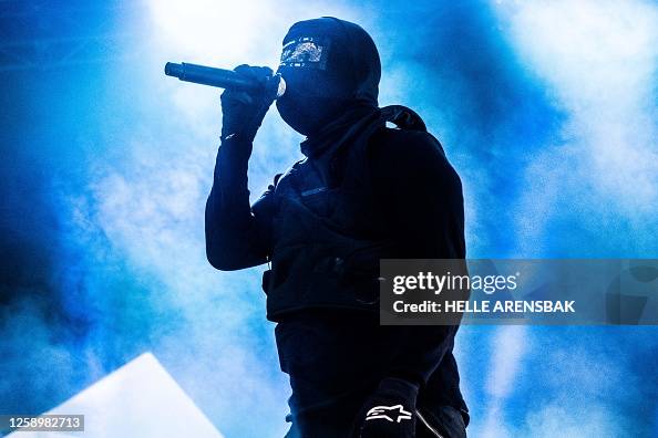 The Danish rapper D1MA performs on the Tent Stage at the Tinderbox ...