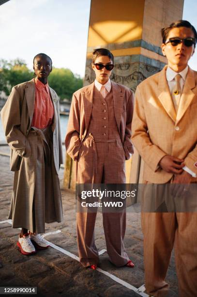 Backstage at the Kenzo Spring 2024 Menswear Collection Runway Show on June 23, 2023 in Paris, France.