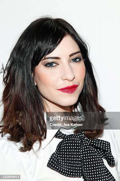 Singer Lisa Origliasso of The Veronicas attends the Alice + Olivia Fall 2011 presentation during Mercedes-Benz Fashion Week at The Plaza Hotel on...