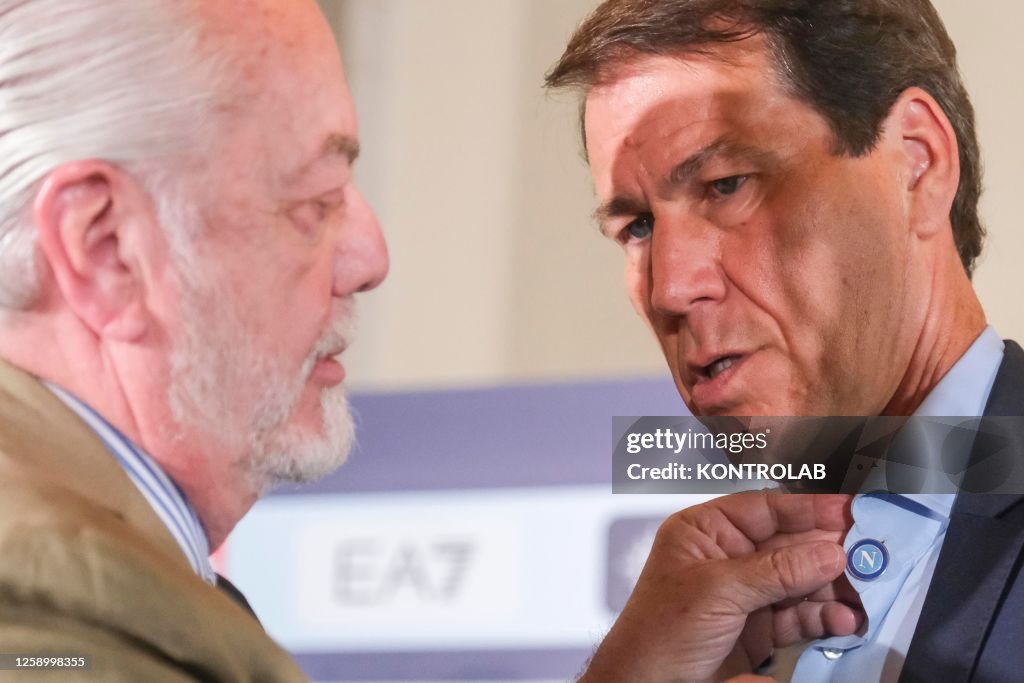 SSC Napoli's football club CEO Aurelio De Laurentiis put a...