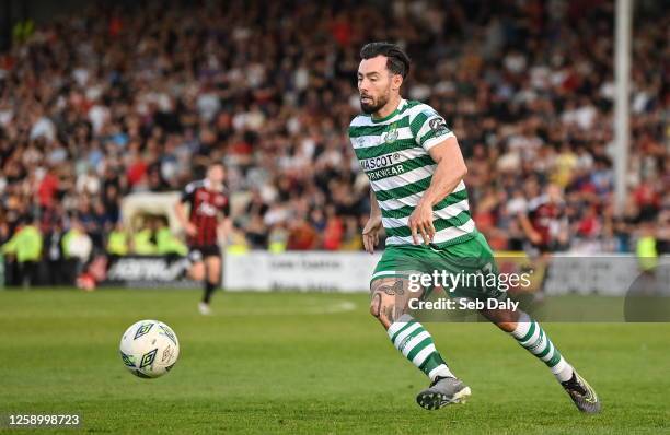 Dublin , Ireland - 23 June 2023; Richie Towell of Shamrock Rovers during the SSE Airtricity Men's Premier Division match between Bohemians and...