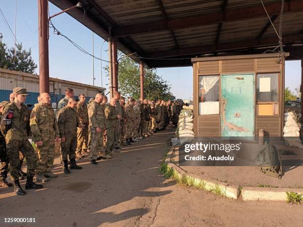 Russian soldiers at border crossing in Russiaâs southern region of Voronezh on June 24, 2023. The Wagner claims shared on their social media account...