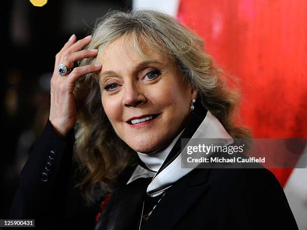 Actress Blythe Danner arrives at the Los Angeles Premiere of "Waiting For Forever" held at the Pacific Theatres at The Grove on February 1, 2011 in...