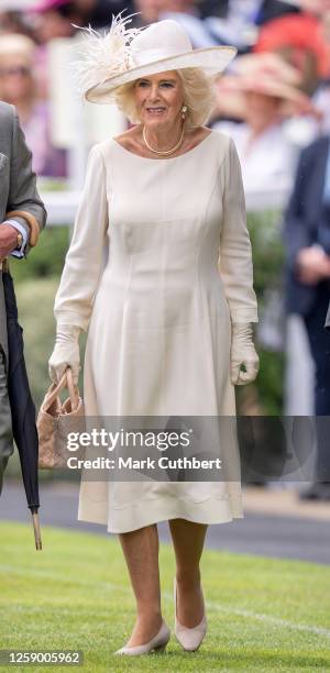 Queen Camilla attends day five of Royal Ascot 2023 at Ascot Racecourse on June 24, 2023 in Ascot, England.