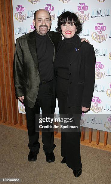 Composer David Krane and Actress Chita Rivera attends the Off-Broadway opening night of "The Road to Qatar" at The York Theatre at Saint Peter's on...