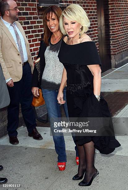 Melissa Rivers and Mom/Comedian Joan Rivers arrive at "Late Show With David Letterman" at the Ed Sullivan Theater on May 10, 2011 in New York City.