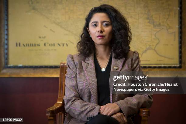 Harris County Judge Lina Hidalgo poses for a portrait at the Harris County Administration Building Thursday, Dec. 17, 2020 in Houston.