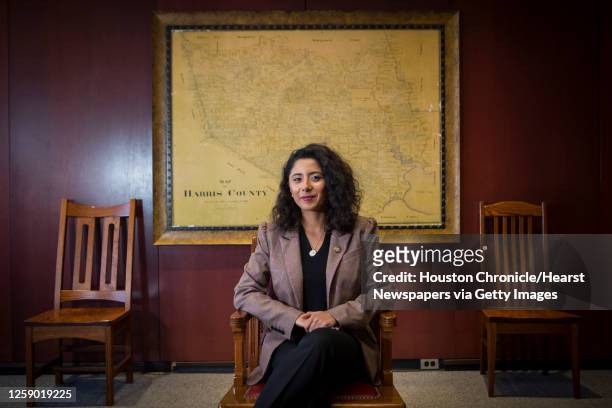 Harris County Judge Lina Hidalgo poses for a portrait at the Harris County Administration Building Thursday, Dec. 17, 2020 in Houston.