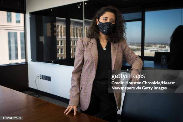 Harris County Judge Lina Hidalgo poses for a portrait at the Harris County Administration Building Thursday, Dec. 17, 2020 in Houston.