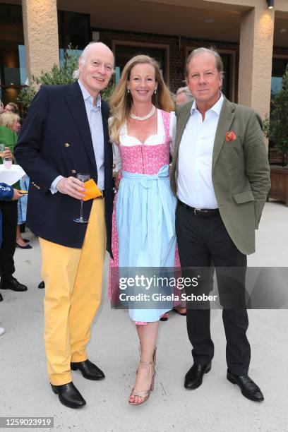 Prince Albrecht von Hohenzollern, Anna in Bayern, Andreas von Maltzan during the Prince Leopold "Poldi" of Bavaria 80th birthday celebration at...