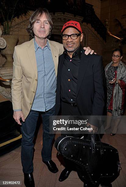 Musician Jody Stephens and GRAMMY nominee and CEO of Soulsville Foundation Kirk Whalum attends the Memphis Music Foundation tribute to Al Bell at...