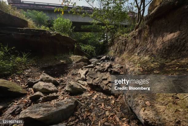 Dried river during a heat wave in Angel R. Cabada, Veracruz state, Mexico, on Saturday, June 24, 2023. There is a 50% chance above normal...