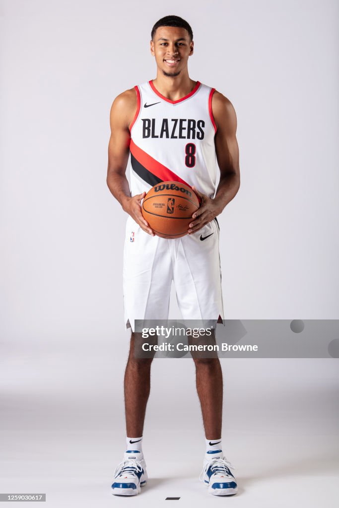 Kris Murray of the Portland Trail Blazers poses for a portrait on