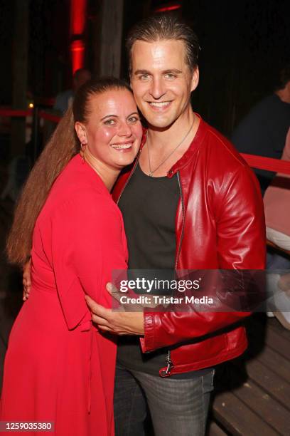 Alexander Klaws and Nadja Scheiwiller during the "Winnetou I - Blutsbrüder" premiere at the Karl May festival 2023 on June 24, 2023 in Bad Segeberg,...