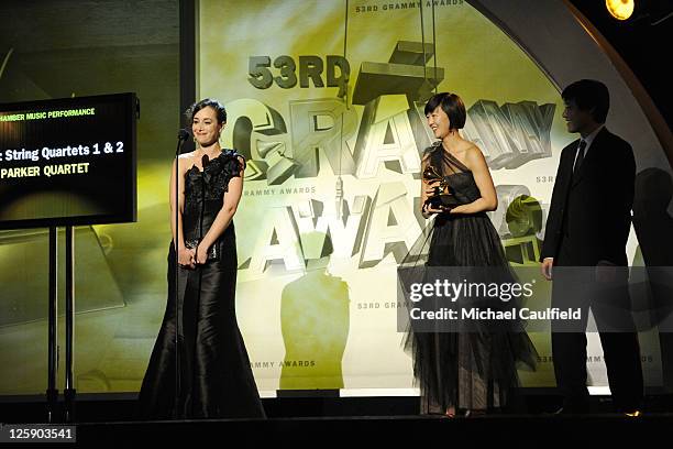 Parker Quartet onstage during The 53rd Annual GRAMMY Awards Pre-Telecast held at the Los Angeles Convention Center on February 13, 2011 in Los...