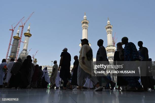 Muslim worshippers and pilgrims gather at the Grand Mosque in the holy city of Mecca on June 25 during the annual Hajj pilgrimage.