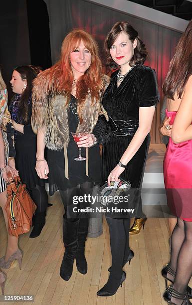 Charlotte Tilbury and Jasmine Guinness attend the Rodial BEAUTIFUL Awards at Sanderson Hotel on February 1, 2011 in London, England.