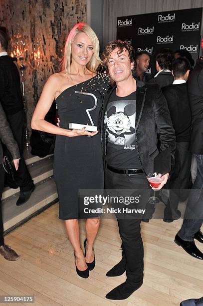 Tess Daly and Julien MacDonald attend the Rodial BEAUTIFUL Awards at Sanderson Hotel on February 1, 2011 in London, England.