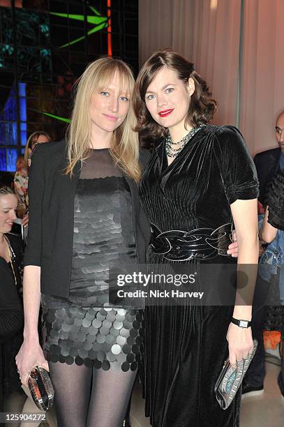 Jade Parfitt and Jasmine Guinness attend the Rodial BEAUTIFUL Awards at Sanderson Hotel on February 1, 2011 in London, England.