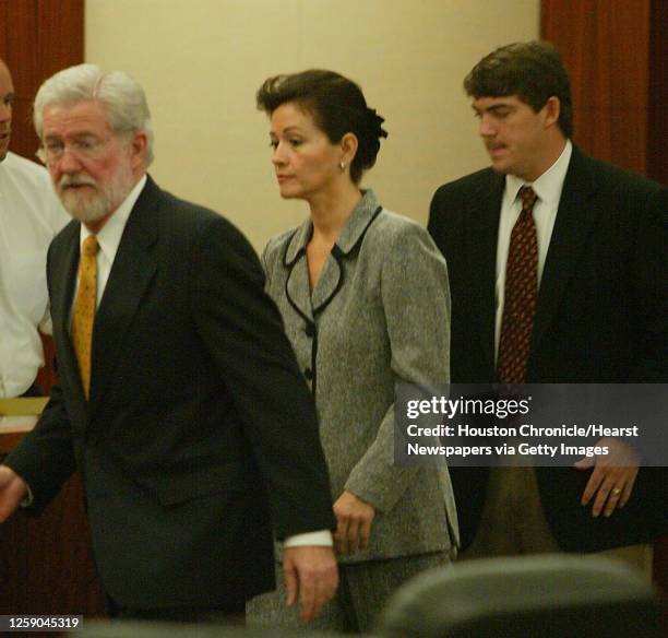 Clara Harris the Friendswood dentist who ran over and killed her husband with a Mercedes Benz returnsto her seat after pleading not guilty at at...