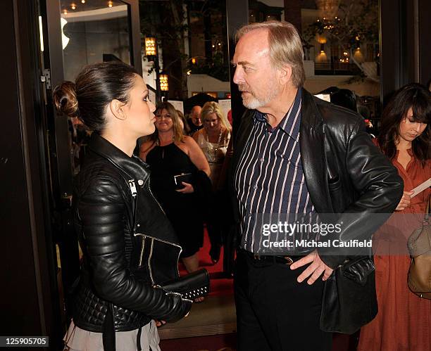 Actress Rachel Bilson and Director James Keach arrive at the Los Angeles Premiere of "Waiting For Forever" held at the Pacific Theatres at The Grove...