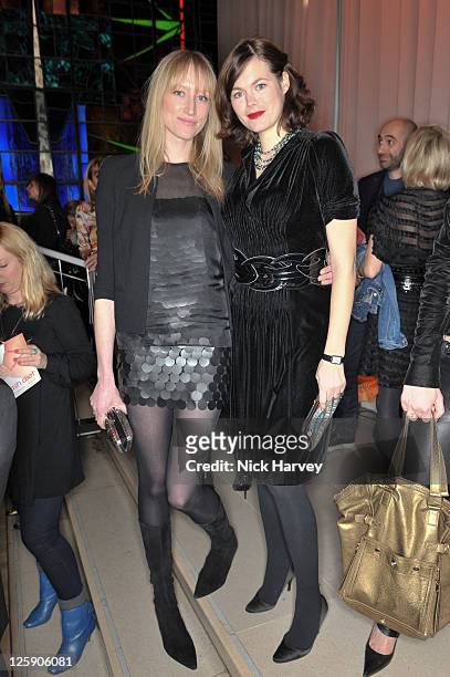 Jade Parfitt and Jasmine Guinness attend the Rodial BEAUTIFUL Awards at Sanderson Hotel on February 1, 2011 in London, England.