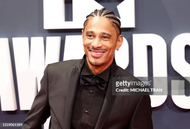 Rapper Layzie Bone arrives for the 2023 BET awards at the Microsoft theatre in Los Angeles, June 25, 2023.