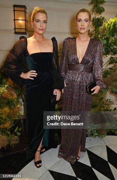 Lady Amelia Spencer and Lady Eliza Spencer attend the celebration for Fashion Trust Arabia's winners launching into Matches at The Connaught Hotel on...