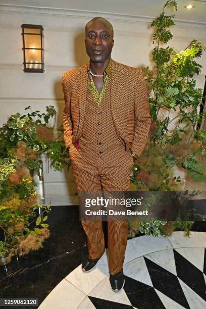 Sir Ozwald Boateng attends the celebration for Fashion Trust Arabia's winners launching into Matches at The Connaught Hotel on June 25, 2023 in...