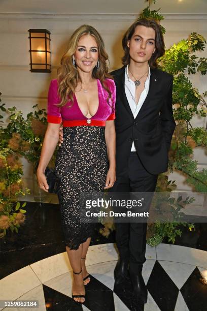 Elizabeth Hurley and Damian Hurley attend the celebration for Fashion Trust Arabia's winners launching into Matches at The Connaught Hotel on June...