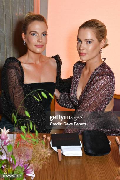 Lady Amelia Spencer and Lady Eliza Spencer attend the celebration for Fashion Trust Arabia's winners launching into Matches at The Connaught Hotel on...