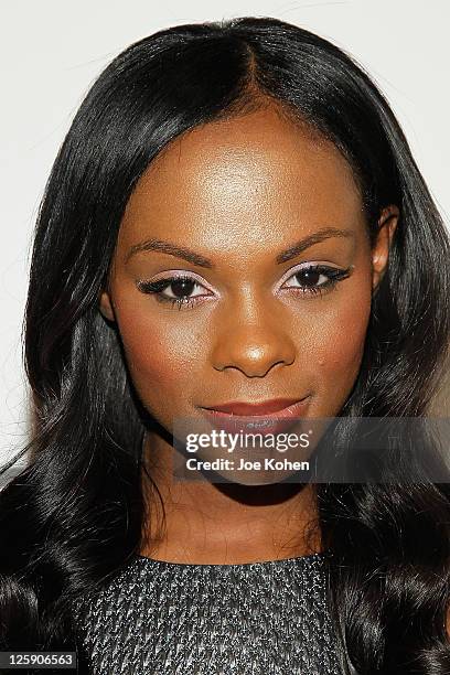 Actress Tika Sumpter attends the Alice + Olivia Fall 2011 presentation during Mercedes-Benz Fashion Week at The Plaza Hotel on February 14, 2011 in...