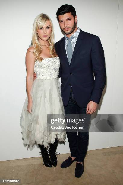 Tinsley Mortimer and Brian Mazza attend the Alice + Olivia Fall 2011 presentation during Mercedes-Benz Fashion Week at The Plaza Hotel on February...
