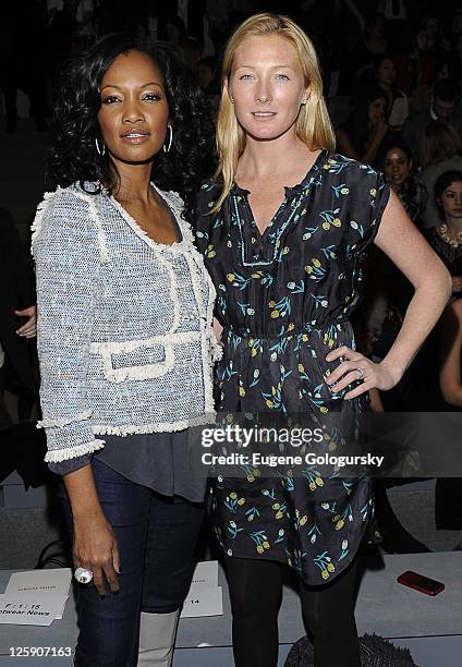 Garcelle Beauvais and Maggie Rizer attend the Rebecca Taylor Fall 2011 fashion show during Mercedes-Benz Fashion Week at The Stage at Lincoln Center...