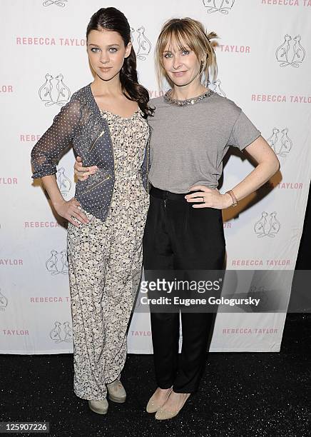 Nicola Peltz and Rebecca Taylor attend the Rebecca Taylor Fall 2011 fashion show during Mercedes-Benz Fashion Week at The Stage at Lincoln Center on...