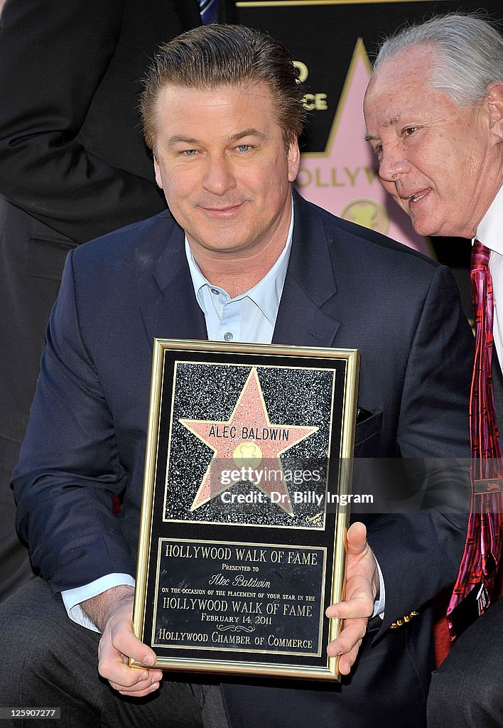 Alec Baldwin Hollywood Walk Of Fame Induction Ceremony