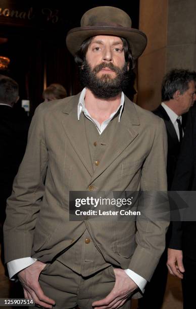 Ray Lamontagne arrives at the 2011 Pre-GRAMMY Gala and Salute To Industry Icons Honoring David Geffen at The Beverly Hilton Hotel on February 12,...