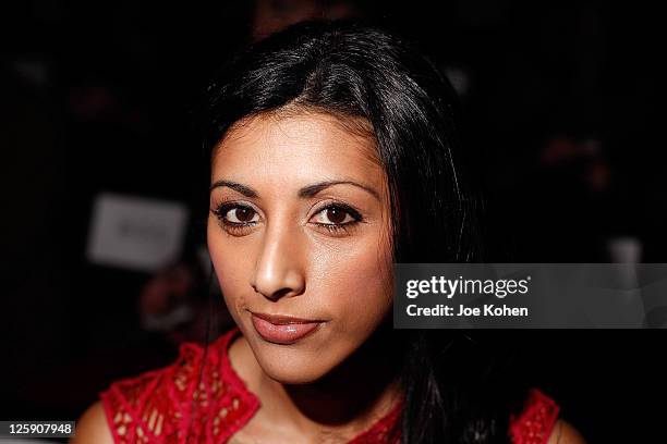 Actress Reshma Shetty attends the Vivienne Tam Fall 2011 fashion show during Mercedes-Benz Fashion Week at The Theatre at Lincoln Center on February...