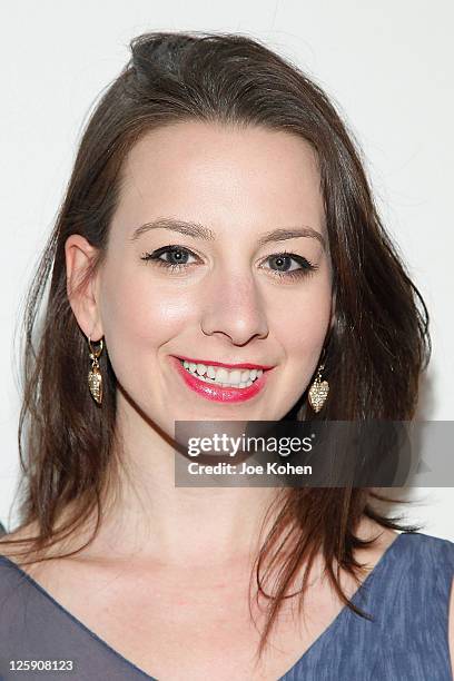 Olympic gold medalist ice skater Sarah Hughes attends the Alice + Olivia Fall 2011 presentation during Mercedes-Benz Fashion Week at The Plaza Hotel...