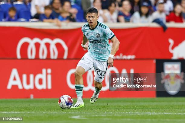 Matheus Rossetto of Atlanta United during the game against the New York Red Bulls on June 24, 2023 at Red Bull Arena in Harrison, New Jersey.