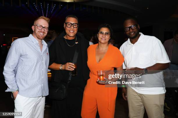 Will De'Athe-Morris, Gok Wan, Rebecca Paisis and Christopher Joell-Deshields attend the Pride In London party to kick off Pride 2023 at Sound London...