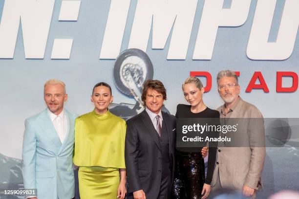 Actor Tom Cruise , British actor Simon Pegg , British actress Hayley Atwell , French actor Pom Klementieff and US screenwriter, director and producer...