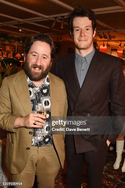 Jim Howick and Connor Swindells attend the Post-Premiere Drinks Reception for "Indiana Jones And The Dial Of Destiny" at Louie on June 26, 2023 in...