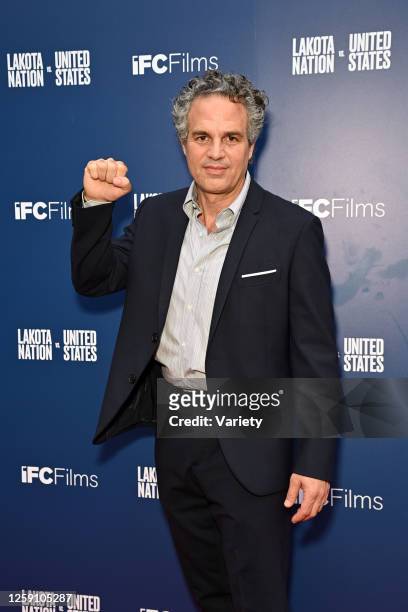 Mark Ruffalo at the premiere of "Lakota Nation vs. United States" held at the IFC Center on June 26, 2023 in New York City.