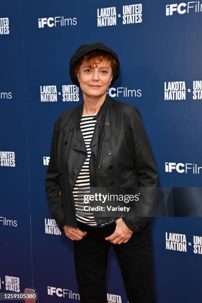 Susan Sarandon at the premiere of "Lakota Nation vs. United States" held at the IFC Center on June 26, 2023 in New York City.