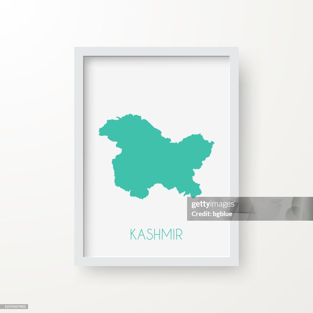 Kashmir Hex Code Color Kashmir Map In A Frame On White Background High-Res Vector Graphic ...