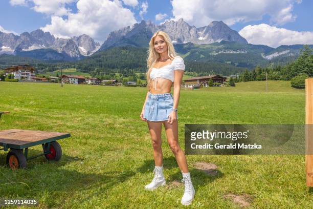 Pamela Reif attends 1st WorldChanger Tennis Tournament In Aid Of The Alexander Zverev Foundation at Hotel Stanglwirt on June 26, 2023 in Going,...