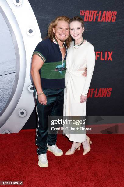 Tony Cavalero and Annie Cavalero at the premiere of "The Out-Laws" held at Regal L.A. Live on June 26, 2023 in Los Angeles, California.